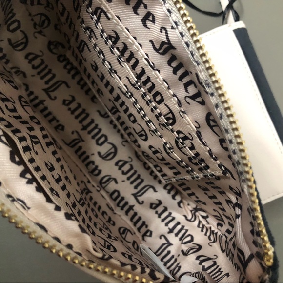 Juicy Couture Royal Liquorice/White Kingdom Mini Wristlet Purse & Wallet Set NWT - Picture 6 of 6